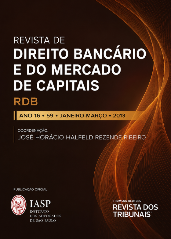 Capa - Prevalência do Princípio da Autonomia Privada nas Operações Bancárias Estruturada - Revista de Direito Bancário e do Mercado de Capitais — RDB nº 59